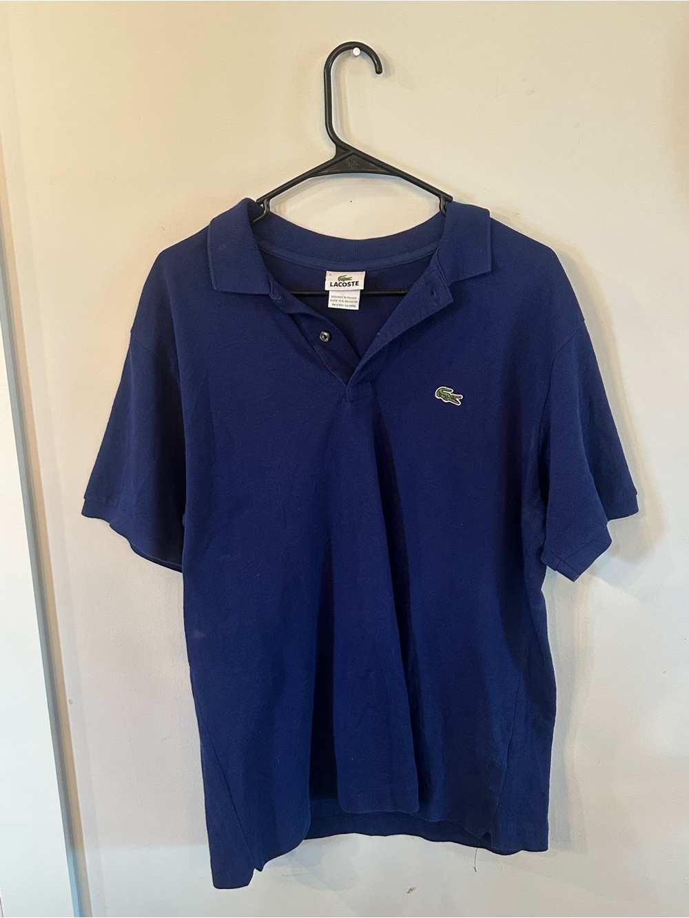 Vintage Lacoste Men's Polo Shirt - Royal Blue with Green Croc